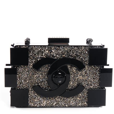 chanel lego clutch crystal